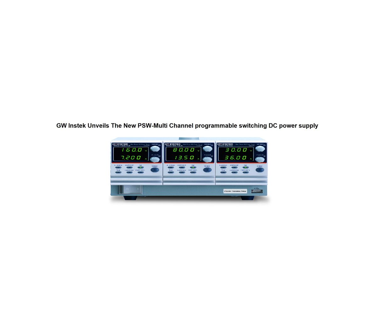 GW Instek Unveils The New PSW Multi Channel Programmable Switching DC